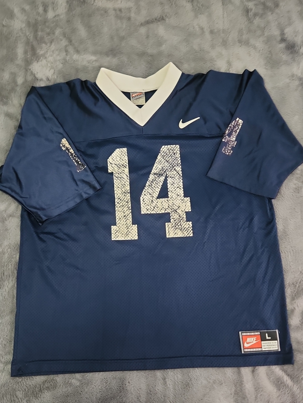 Vintage 1990s Penn State University Nike Jersey #14 Made USA